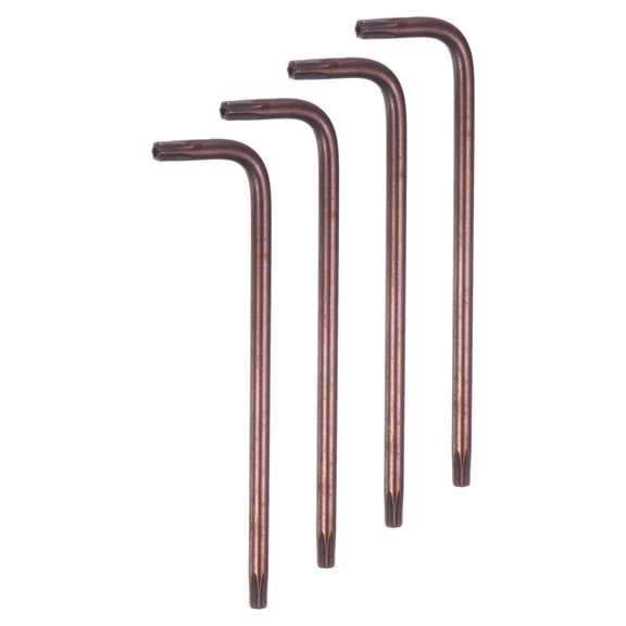 Uxcell 4pack T25 Tamper Proof Torx Wrench Star Keys Long Arm L-Shaped 6 Points Wrench S2 Steel Hand Tool for Automotive