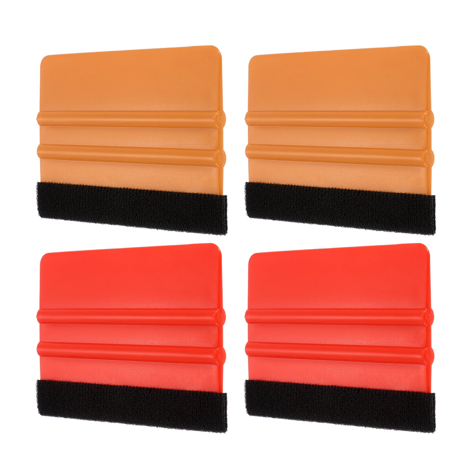 Uxcell 4pack Vinyl Squeegee, Felt Edge Decal Tool, 4-Inch Scraper for ...