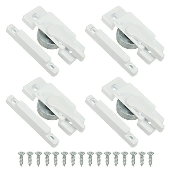 Uxcell 4pack Window Sash Locks Zinc Alloy Cam Action Window Latches with Keeper (Middle Hole)