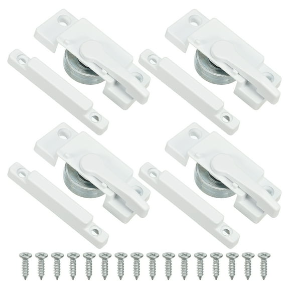 Uxcell 4pack Window Sash Locks Zinc Alloy Cam Action Window Latches with Keeper (Side Hole)