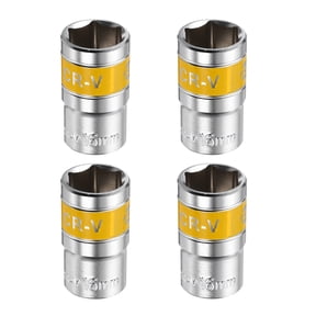 Uxcell 4pcs 1/2" Drive 6 Points Socket 16mm CR-V Metric Shallow Impact Socket