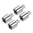 thumbnail image 1 of Uxcell 4pcs 1/2" Drive (F) x 3/8" (M) Socket Reducer Adapters, Female to Male, Cr-V Steel(Silver), 1 of 5