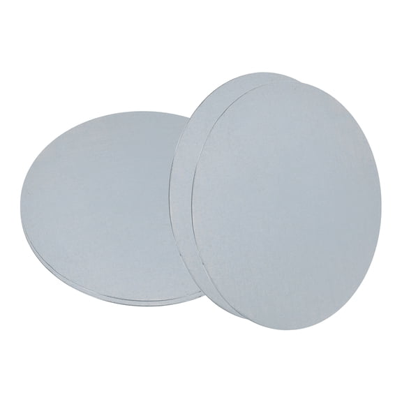 Uxcell 4pcs 1/32"(0.6mm) x 6" Steel Plate, Black Hot Rolled A36 Steel Sheet Plate Base, Round Weldable Metal Discs for Industrial Construction Structural Support