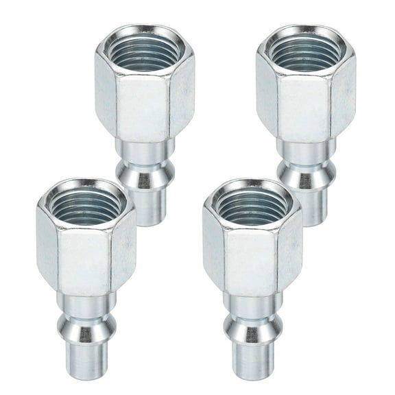 Uxcell 4pcs 1/4" NPT Female Air Plug A Style A Type Plugs for Pneumatic Nail Gun Air Compressors