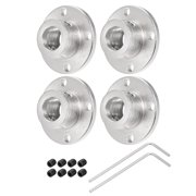 Uxcell 4pcs 11mm Flange Coupling Connector, Shaft Axis Fittings with 8pcs Fastening Screw 2pcs M2 Hex Wrench