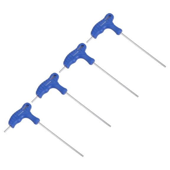 Uxcell 4pcs 2.5mm Ball End Hex Key T-Handle Wrench Spanner, Metric CR-V Steel