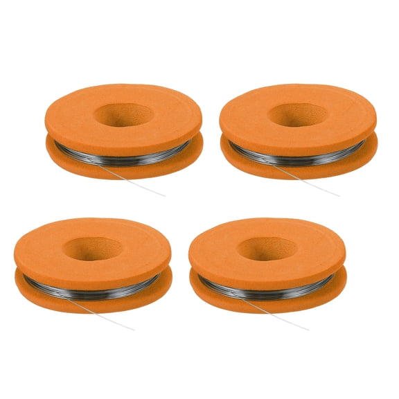 Uxcell 4pcs 28 AWG Nichrome Wire, 26ft Cr20Ni80 Heating Resistance Wire for Heating Element Electronic Component Repairing, Orange