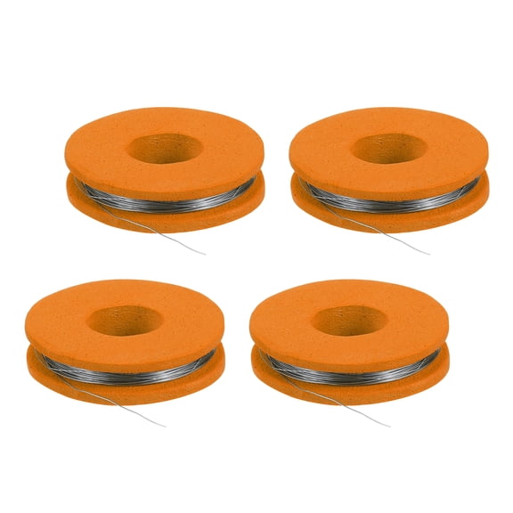 Uxcell 4pcs 30 AWG Nichrome Wire, 16ft Cr20Ni80 Heating Resistance Wire for Heating Element Electronic Component Repairing, Orange
