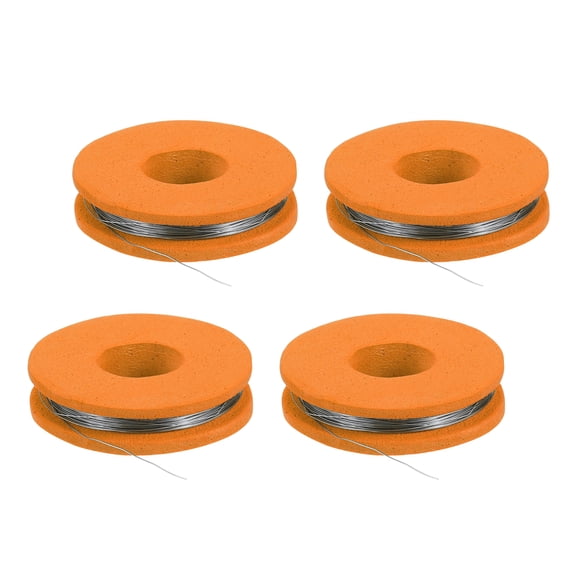 Uxcell 4pcs 32 AWG Nichrome Wire, 16ft Cr20Ni80 Heating Resistance Wire for Heating Element Electronic Component Repairing, Orange