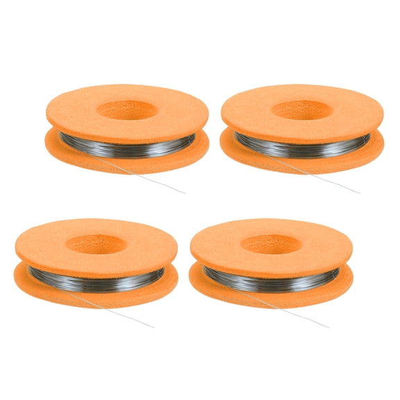 Uxcell 4pcs 34 AWG Nichrome Wire, 16ft Cr20Ni80 Heating Resistance Wire for Heating Element Electronic Component Repairing, Orange