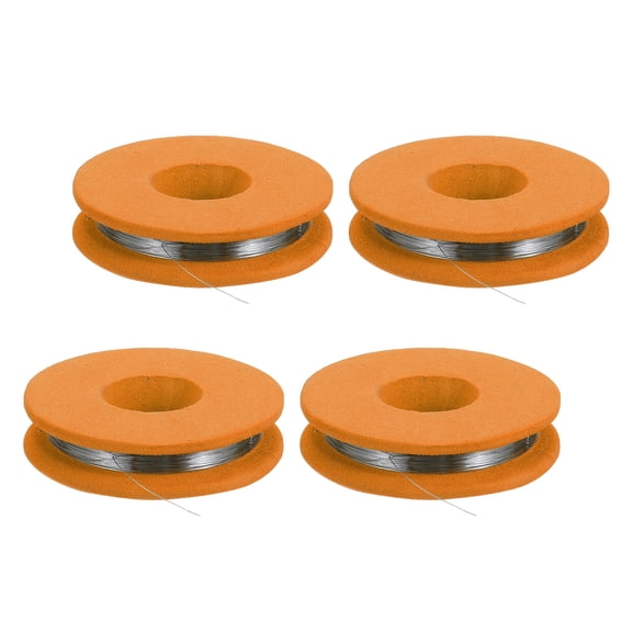 Uxcell 4pcs 34 AWG Nichrome Wire, 26ft Cr20Ni80 Heating Resistance Wire for Heating Element Electronic Component Repairing, Orange