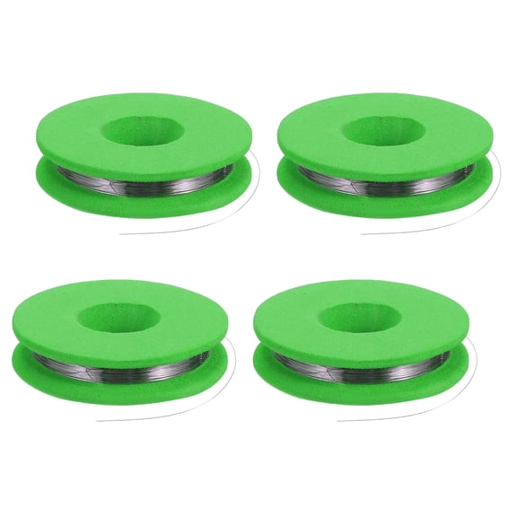 Uxcell 4pcs 38 AWG Nichrome Wire, 33ft Cr20Ni80 Heating Resistance Wire for Heating Element Electronic Component Repairing, Green