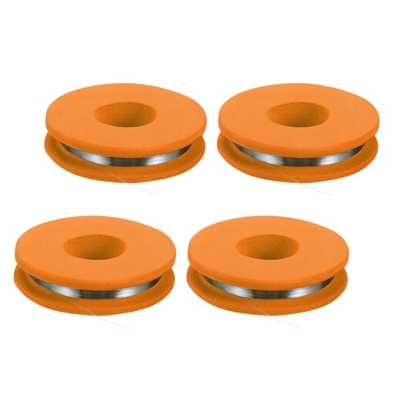Uxcell 4pcs 38 AWG Nichrome Wire, 66ft Cr20Ni80 Heating Resistance Wire for Heating Element Electronic Component Repairing, Orange