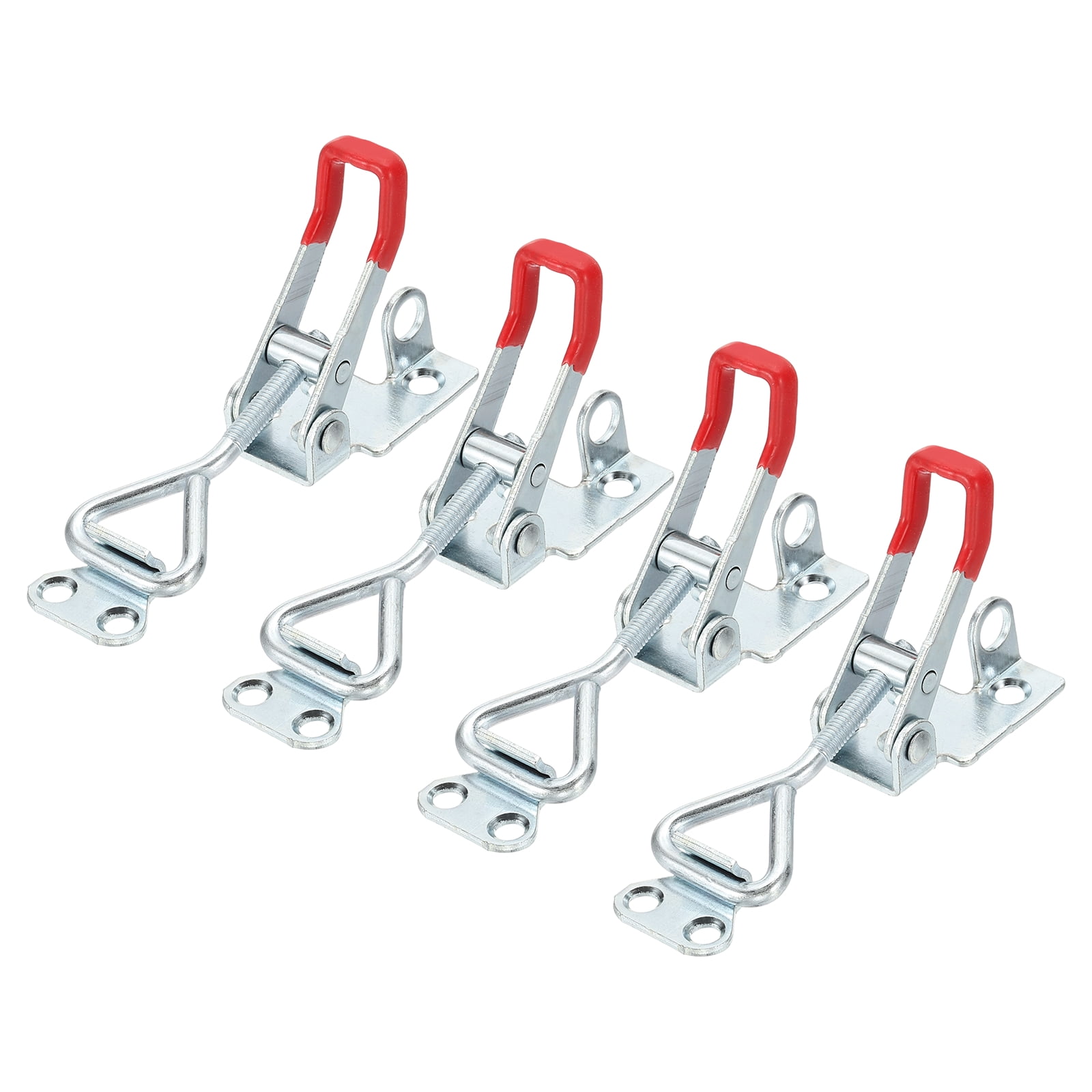 HARFINGTON 4-Pack Adjustable Toggle Clamp – 220lbs Holding Capacity, M5 X 25mm Rod, 4001 Style Quick Release Latch With Lock Hole, Black
