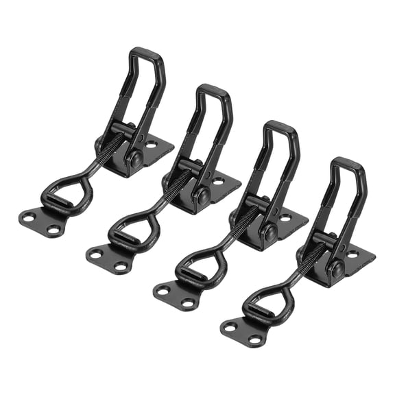 Uxcell 4pcs Adjustable Toggle Clamp M6x34mm 396lbs 4002 Style, Black