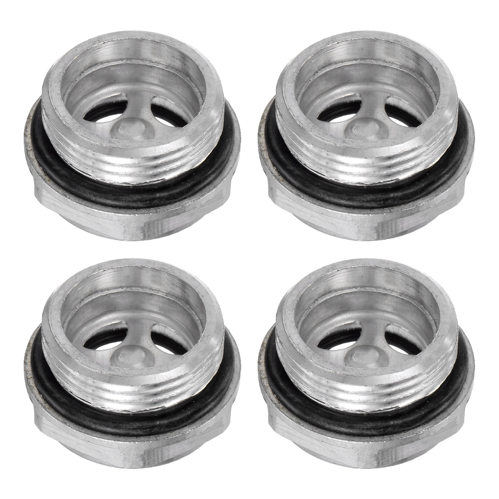 Uxcell 4pcs Air Compressor Oil Sight Glass 22 x 1.5mm Male Aluminum ...