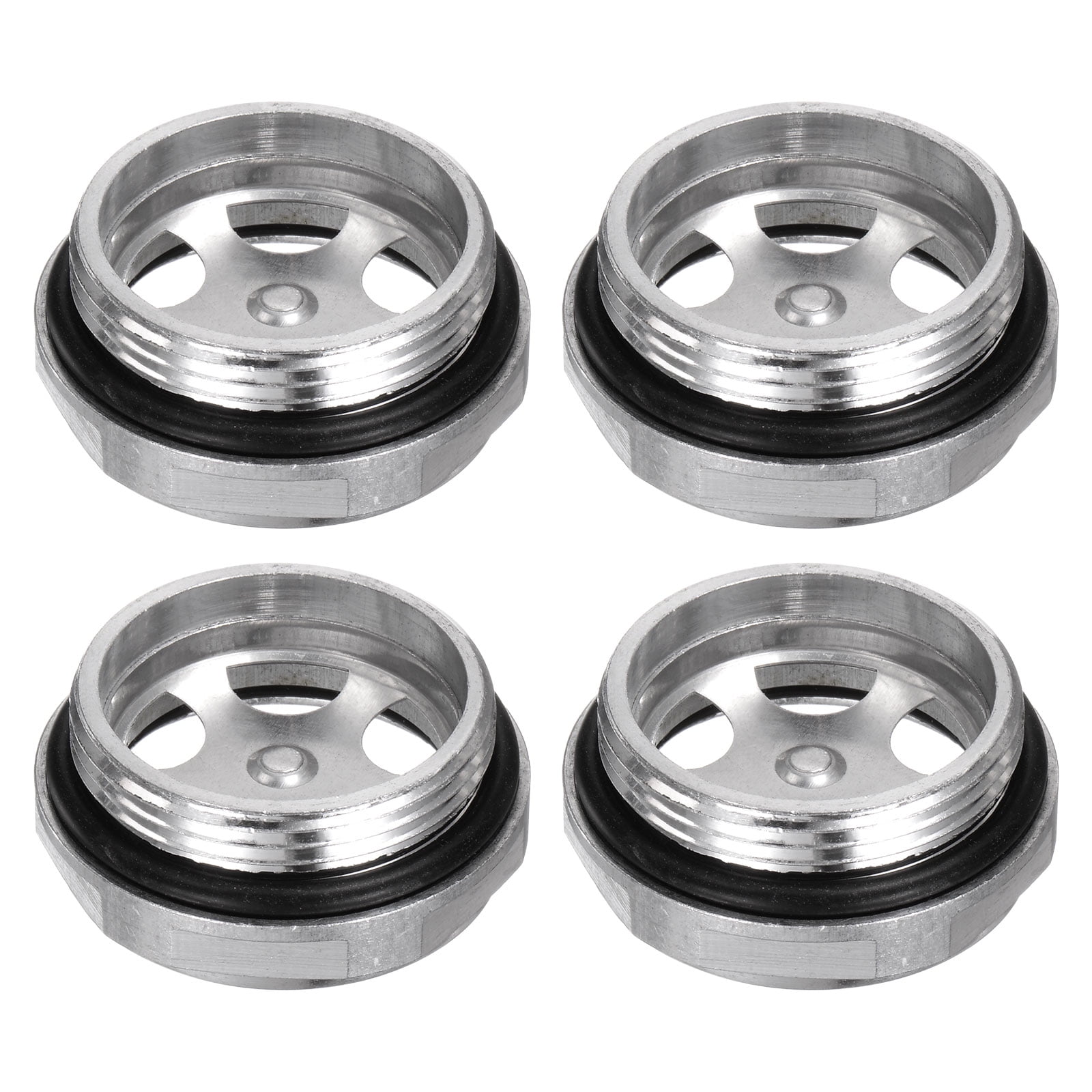 Uxcell 4pcs Air Compressor Oil Sight Glass 42 x 2mm Male Aluminum Alloy ...