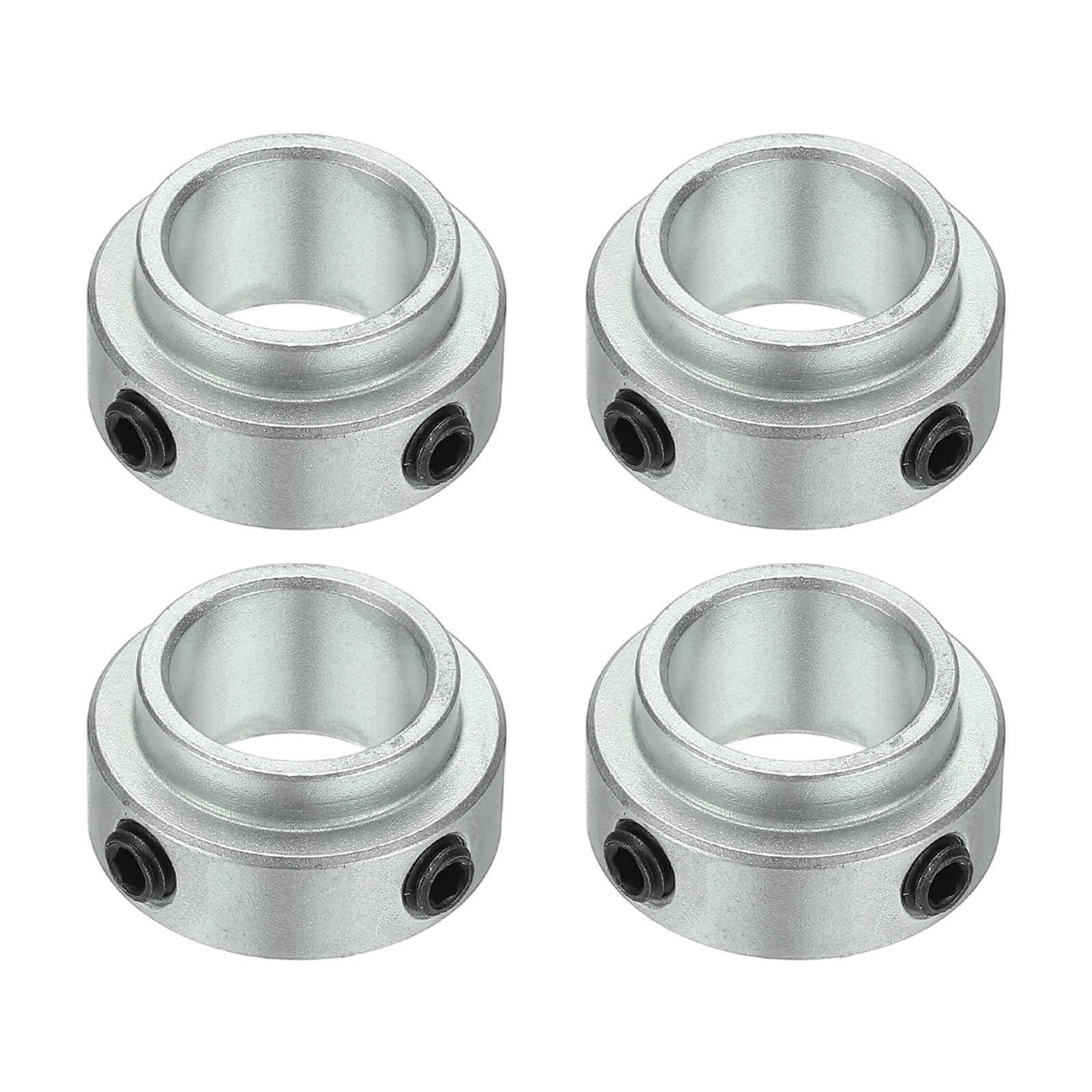 Uxcell 4pcs Aluminium Alloy Shaft Collar, 9/16" ID 1" OD 1/2" Thickness ...