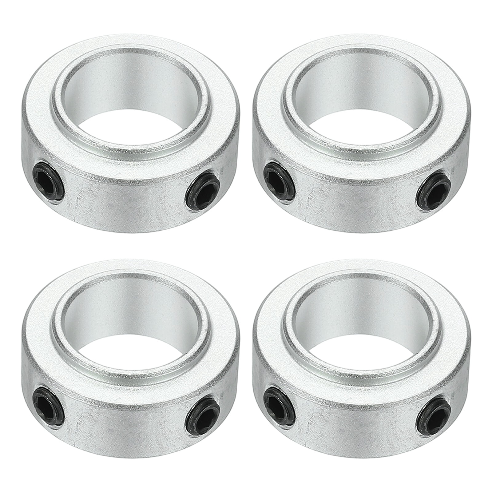 Uxcell 4pcs Aluminium Alloy Shaft Collar, 9/16" ID 1" OD 3/8" Thickness ...