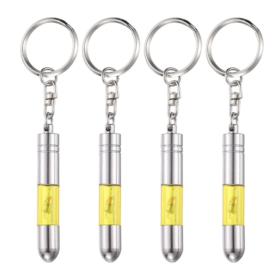 Uxcell 4pcs Anti-Static Keychain Car Static Human Body ESD Tool Electricity Discharge Remover Keychains for Car Door House, Yellow