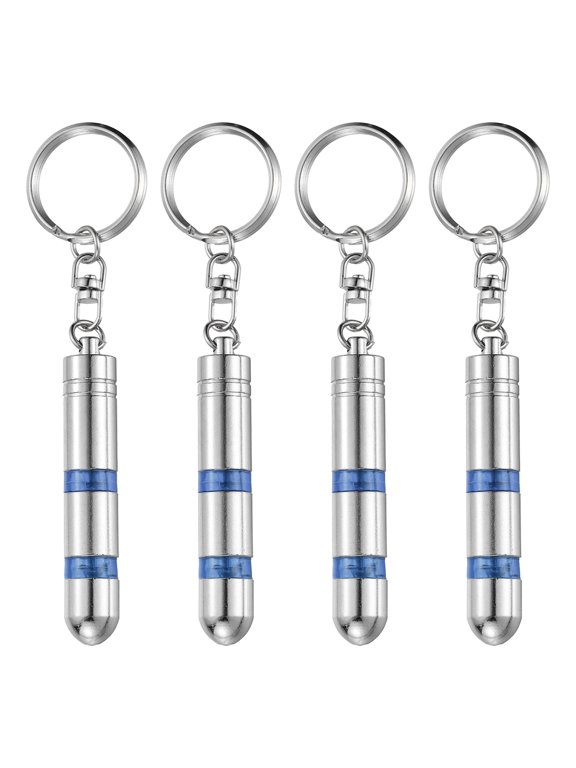 4pcs Anti-Static Keychain Magnetic Head Car Static Human Body ESD Tool Electricity Discharge Remover Keychains for Car Door House, Blue