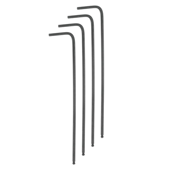 Uxcell 4pcs Ball End Hex Key Wrench 1/16" L-Shape Long Arm Hexagon SAE Wrenches Repairing Tool Black