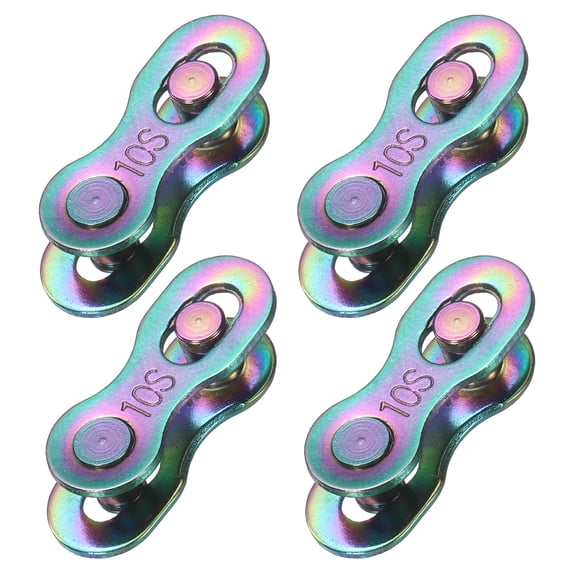 Uxcell 4pcs Bicycle Missing Link 10 Speed Reusable Steel Bike Chain Link Colorful