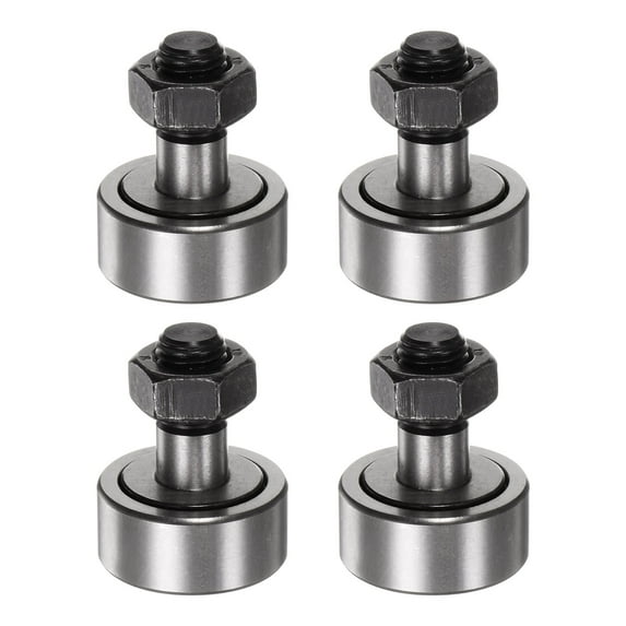 Uxcell 4pcs CF12-1 Cam Follower KR32 Needle Roller Bearing M12x1.5mm 32mm Roller Dia Miniature Track Roller Bearings