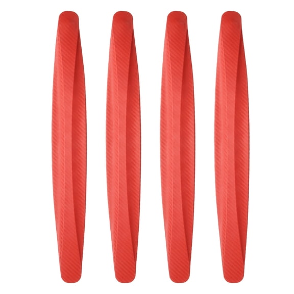 Uxcell 4pcs Car Bumper Guard Strip Anti-Collision Anti-Scratch Bumper Protector Trim Universal Front and Rear Bumper Guard for Cars SUV Pickup Truck, Red