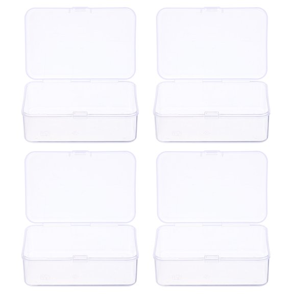 Uxcell 4pcs Component Storage Box 3.54" PP Electronic Organizer Box with Cover Hardware Containers Tools Boxes
