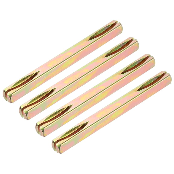 Uxcell 4pcs Door Knob Spindle with Slot, 8 x 100mm Iron Door Handle Spare Spindle Bar