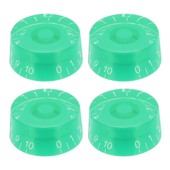 Uxcell 4pcs Electric Guitar Knobs Black Speed Volume Tone Control KnobWord Grenn-White Word