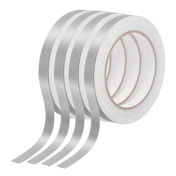Uxcell 4pcs Faraday Fabric Tapes (0.5" x 65 ft x 0.1mm) Double Conductive High Temp Cloth Tape for Electrical Connection EMI Shielding Wire Harness Wrap ESD Grounding Display Repair