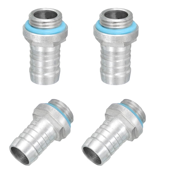 Uxcell 4pcs G1/4 Fitting, G1/4 Thread with 12mm OD Nozzle PC Water Cooling Hose Barb Fitting for PC Water Cooling System Accessories