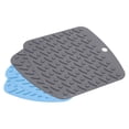 thumbnail image 1 of Uxcell 4pcs Heat Resistant Trivet Mat Non-Slip Silicone Dish Mat Hot Pad Jar Opener Coaster-Sky Blue/Dark Grey, 1 of 5