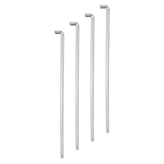 Uxcell 4pcs Hex Key Wrench 4mm S2 Steel L-Shape Hexagon Metric Wrenches Repairing Tool