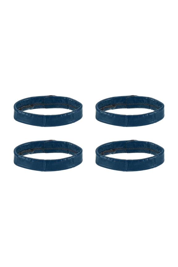 4pcs Leather Watch Band Loops 24mm Replacement Watch Strap Holder Retainer Wristwatch Strap Fastener Rings for Wristband, Blue