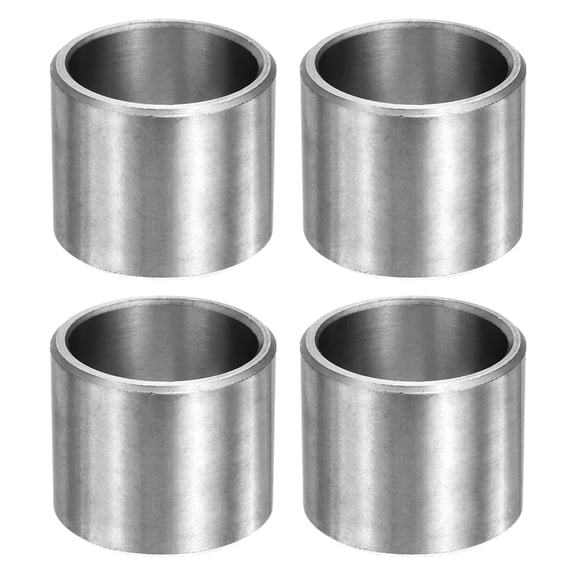 Uxcell 4pcs M20 Metal Spacers, M20 IDx24mm ODx20mm Length Stainless Steel Spacer Round Unthreaded Standoff Bushing Plain Finish for Screw Bolts, Silver 20x24x20mm