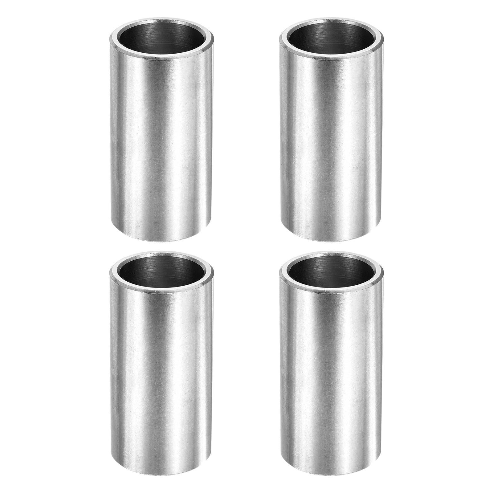 Uxcell 4pcs M20 Metal Spacers, M20 IDx25mm ODx50mm Length Stainless Steel Spacer Round Unthreaded Standoff Bushing Plain Finish for Screw Bolts, Silver 20x25x50mm