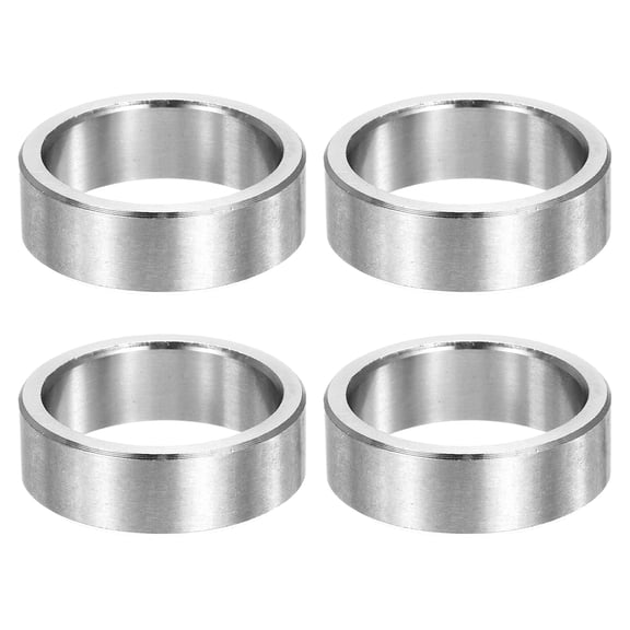 Uxcell 4pcs M20 Metal Spacers, M20 IDx25mm ODx8mm Length Stainless Steel Spacer Round Unthreaded Standoff Bushing Plain Finish for Screw Bolts, Silver 20x25x8mm