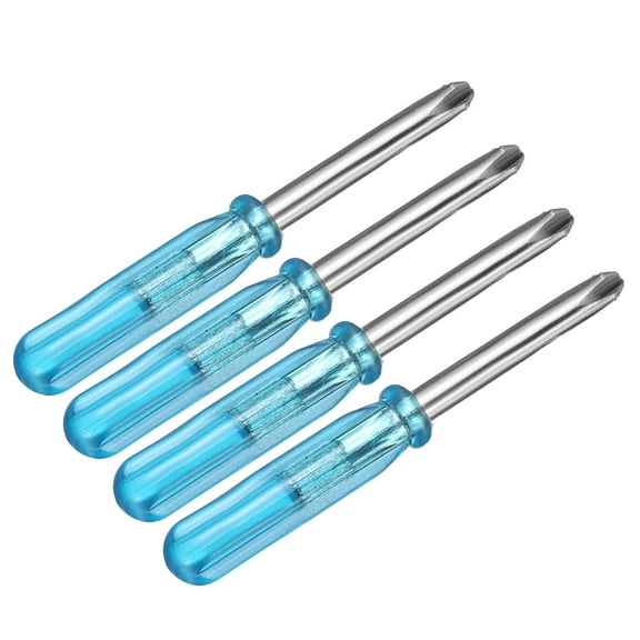 Uxcell 4pcs Mini Phillips Screwdriver 3.0mm 45mm Length Micro Precision Cross Head Screw Driver with Non-Slip Handle for Watch Eyeglasses Electronics Small Appliances Repair