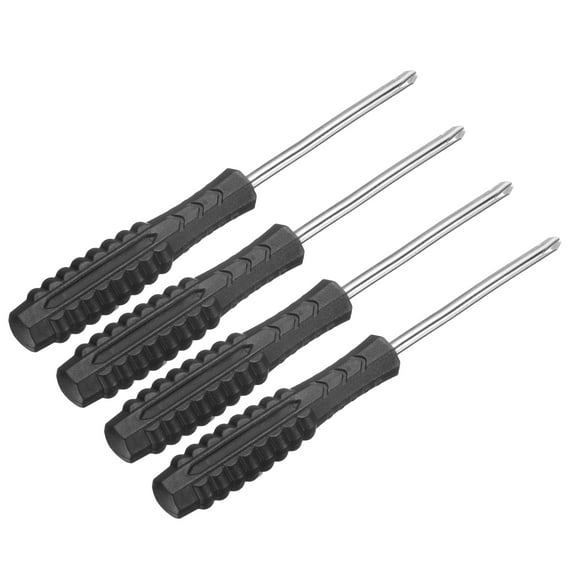 Uxcell 4pcs Mini Phillips Screwdriver 3.0mm 98mm Length Micro Precision Cross Head Screw Driver with Non-Slip Handle for Watch Eyeglasses Electronics Small Appliances Repair