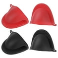 thumbnail image 1 of Uxcell 4pcs Mini Silicone Oven Mitts 110x85x70mm Small Heat Resistant Rubber Air Fryer Gloves, Red Black, 1 of 6