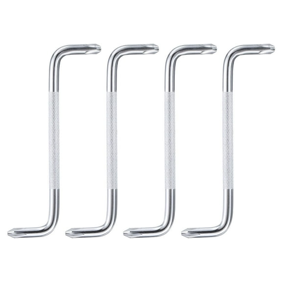 Uxcell 4pcs Offset Screwdriver PH3/PH2 Phillips Cross Head Right Angle 90 Degree Screw Driver Double Ended Z-type Hand Tool for Home Appliance Repair