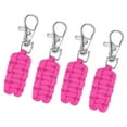 thumbnail image 1 of Uxcell 4pcs Paracord Zipper Pulls, Paracord Lanyard Keychain for Backpacks, Tents, Trolley Cases, Pink, 1 of 7
