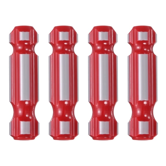 Uxcell 4Pcs Pre-Drilled Blank Screwdriver Tool Handles 3.3mm Hole 62mm Length Plastic Replacement Grips, Red Grey