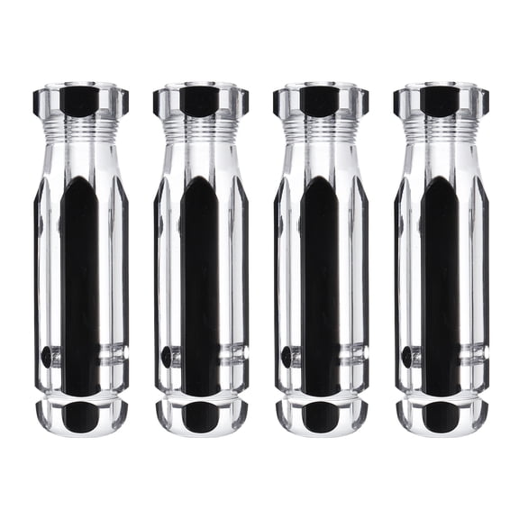 Uxcell 4Pcs Pre-Drilled Blank Screwdriver Tool Handles 6.3mm Hole 103mm Length Plastic Replacement Grips, Clear Black