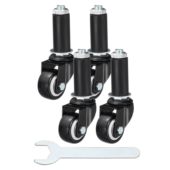 Uxcell 4pcs Prep Table Caster Wheels (1.5 Inch) - Heavy Duty Swivel Expanding Stem Casters for Commercial Kitchen Prep Tables Utility Cart Furniture Legs Worktable