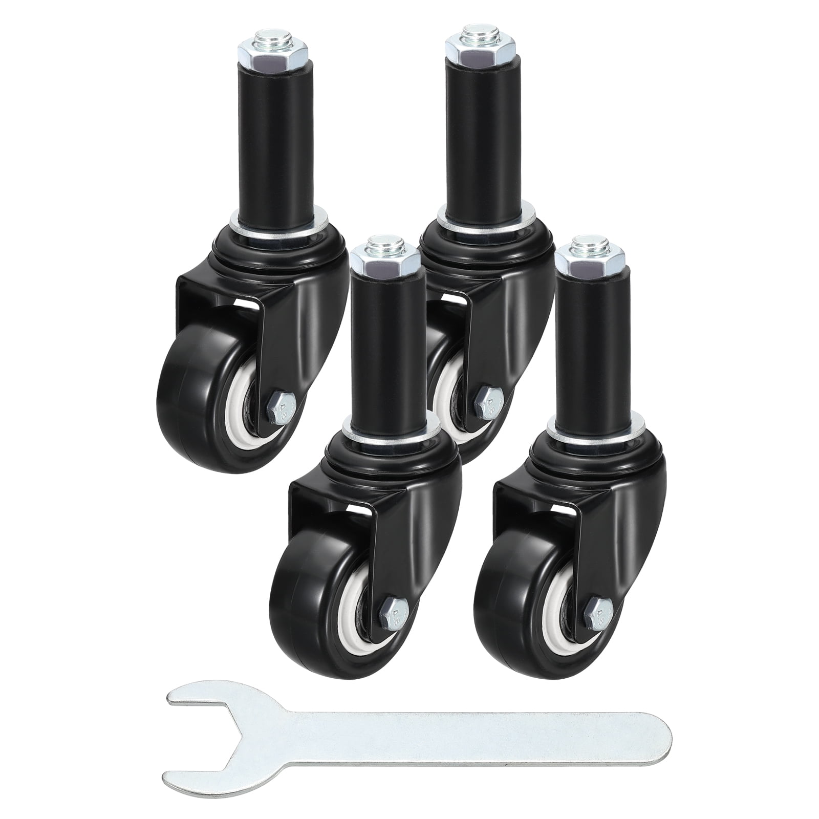 Uxcell 4pcs Prep Table Caster Wheels (2 Inch) - Heavy Duty Swivel Expanding Stem Casters for Commercial Kitchen Prep Tables Utility Cart Furniture Legs Worktable
