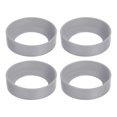 thumbnail image 1 of Uxcell 4pcs Protective Silicone Bottle Boot/Sleeve, Non slip Bottom Cover Cap for Water Bottle Grey 65mm, 1 of 5